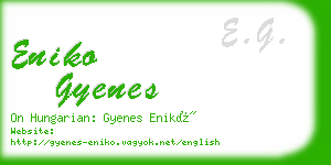 eniko gyenes business card